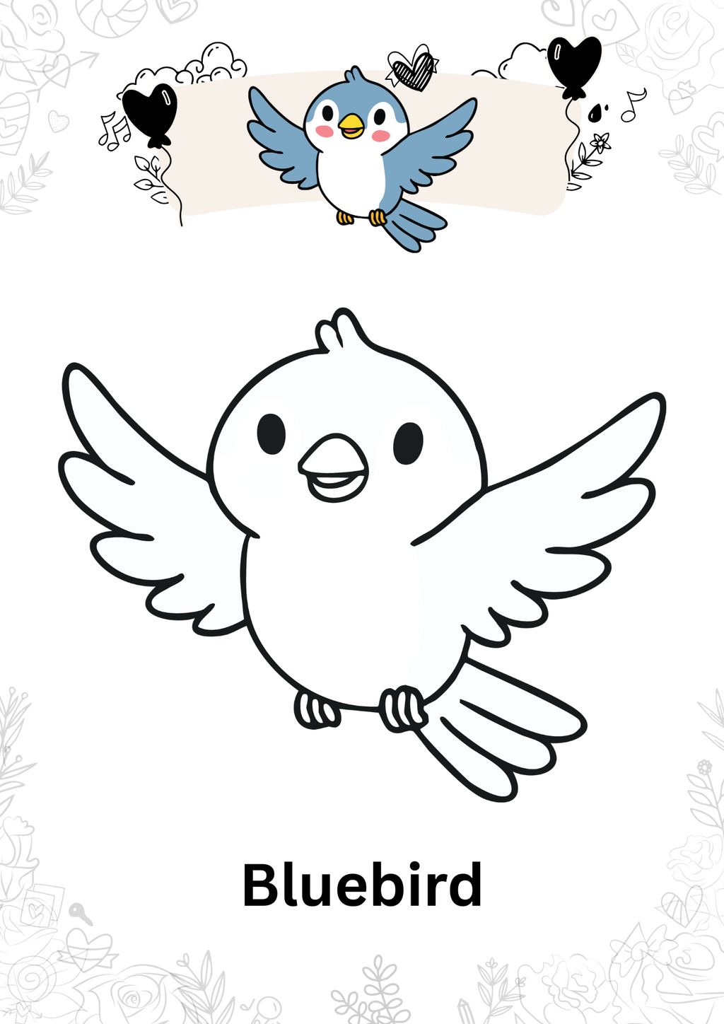 32 Cute Birds Coloring Pages Printable PDF, Bird Coloring Book for Kids, Easy Bird Coloring Sheets, Instant Download - Mashiro's Mashup
