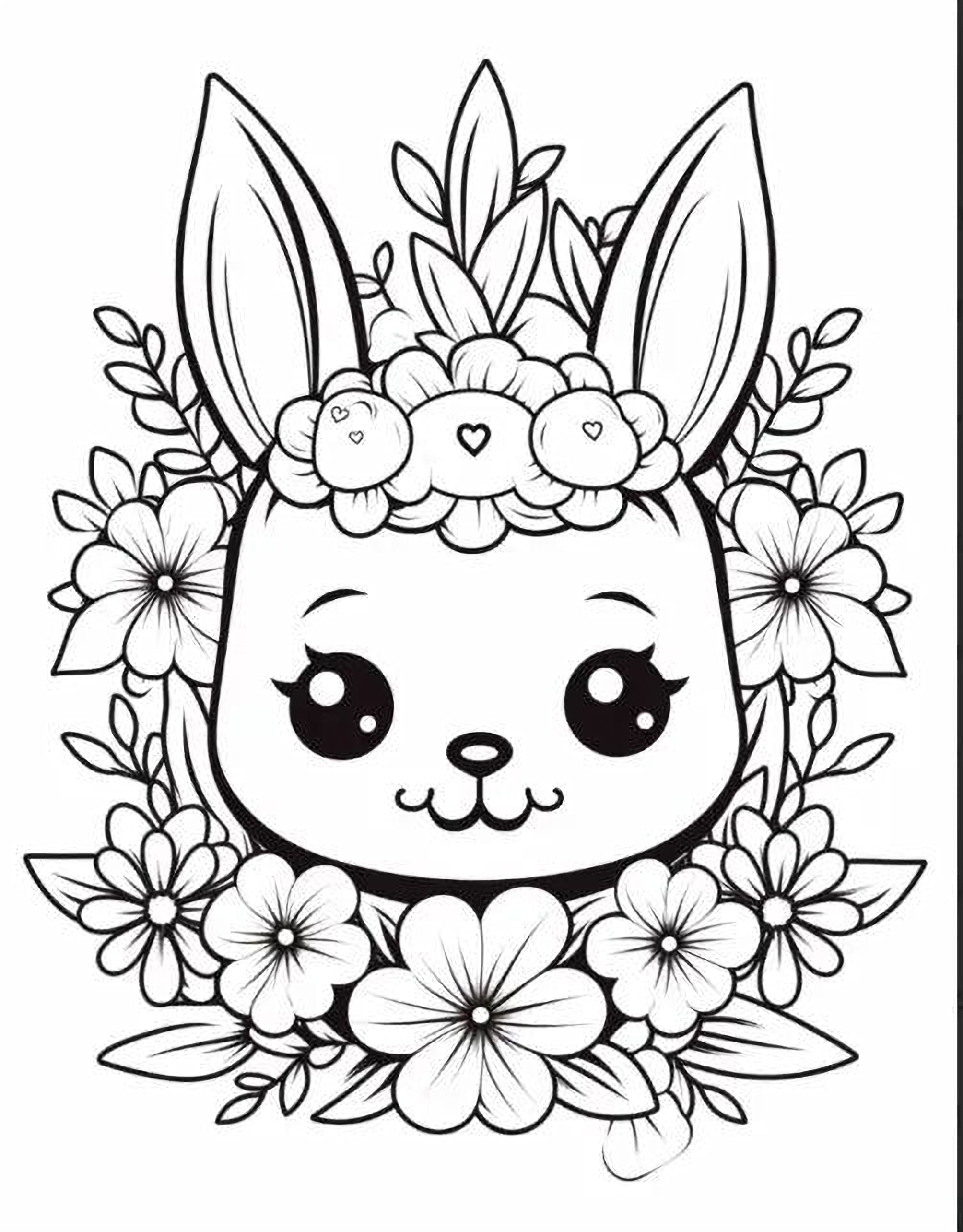 Kawaii Coloring Pages - Cute Animal Coloring & Easy Designs for Kids - Mashiro's Mashup