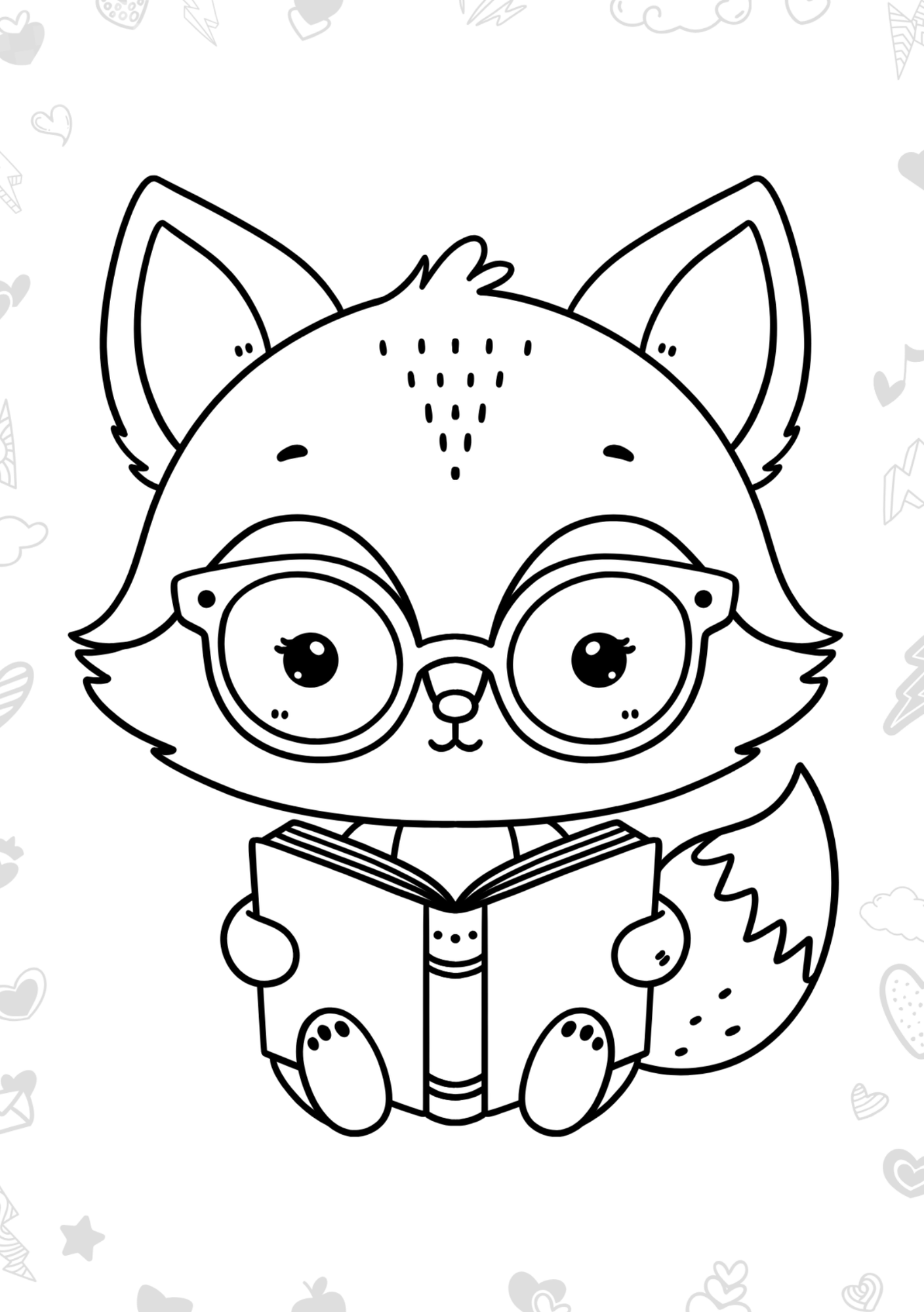 52 Cozy Animal Coloring Pages Printable PDF, Cute Animal Coloring Book for Kids, Kawaii Animals, Instant Download - Mashiro's Mashup