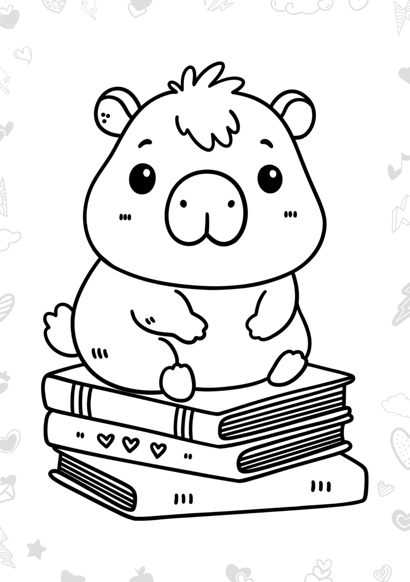 52 Cozy Animal Coloring Pages Printable PDF, Cute Animal Coloring Book for Kids, Kawaii Animals, Instant Download - Mashiro's Mashup