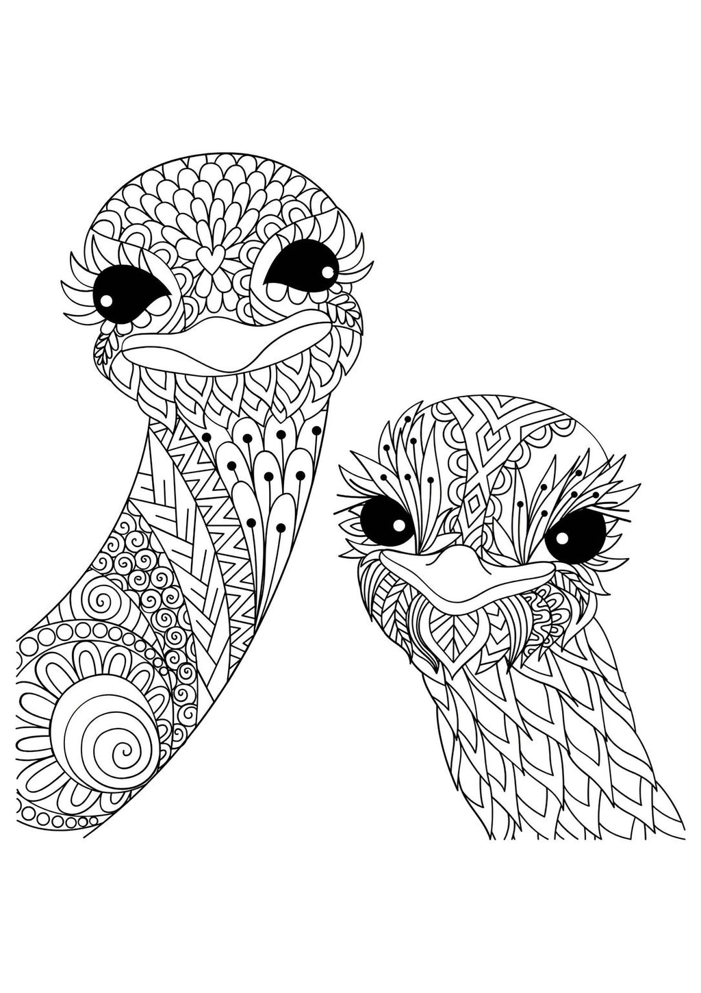 Animal Coloring Pages Printable PDF - Detailed Designs for Kids & Adults | Stress Relief - Mashiro's Mashup