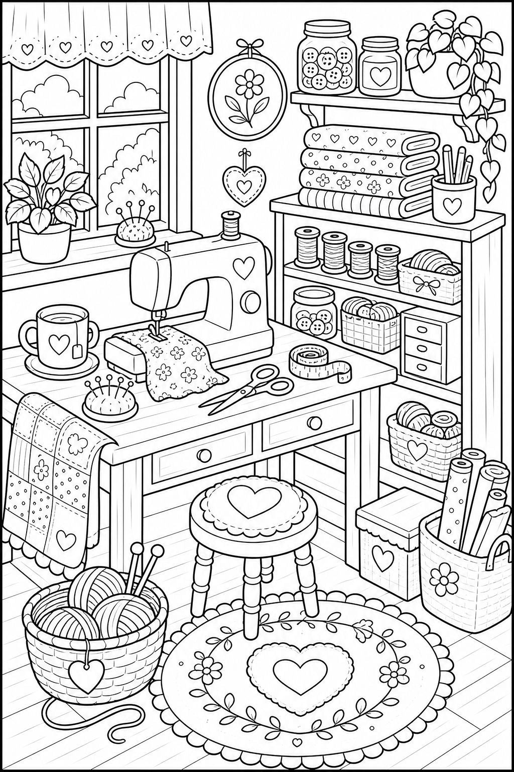 Cozy Coloring Book - Printable Bold Designs for Stress Relief & Self Care - Mashiro's Mashup