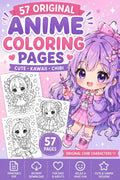 Cute Anime Coloring Pages – 57 Original Chibi Characters Printable PDF Book - Mashiro's Mashup