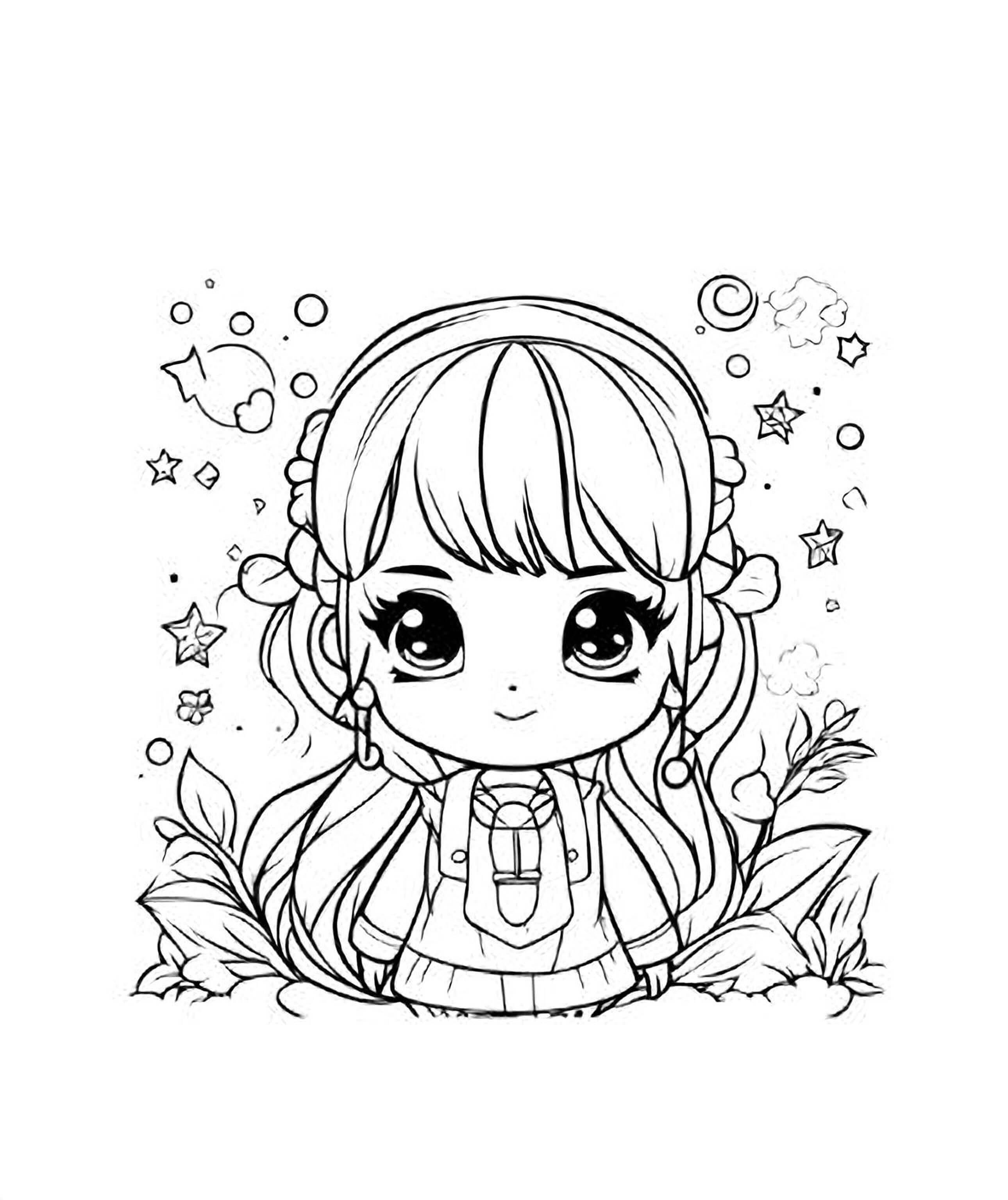 Cute Anime Coloring Pages – 57 Original Chibi Characters Printable PDF Book - Mashiro's Mashup