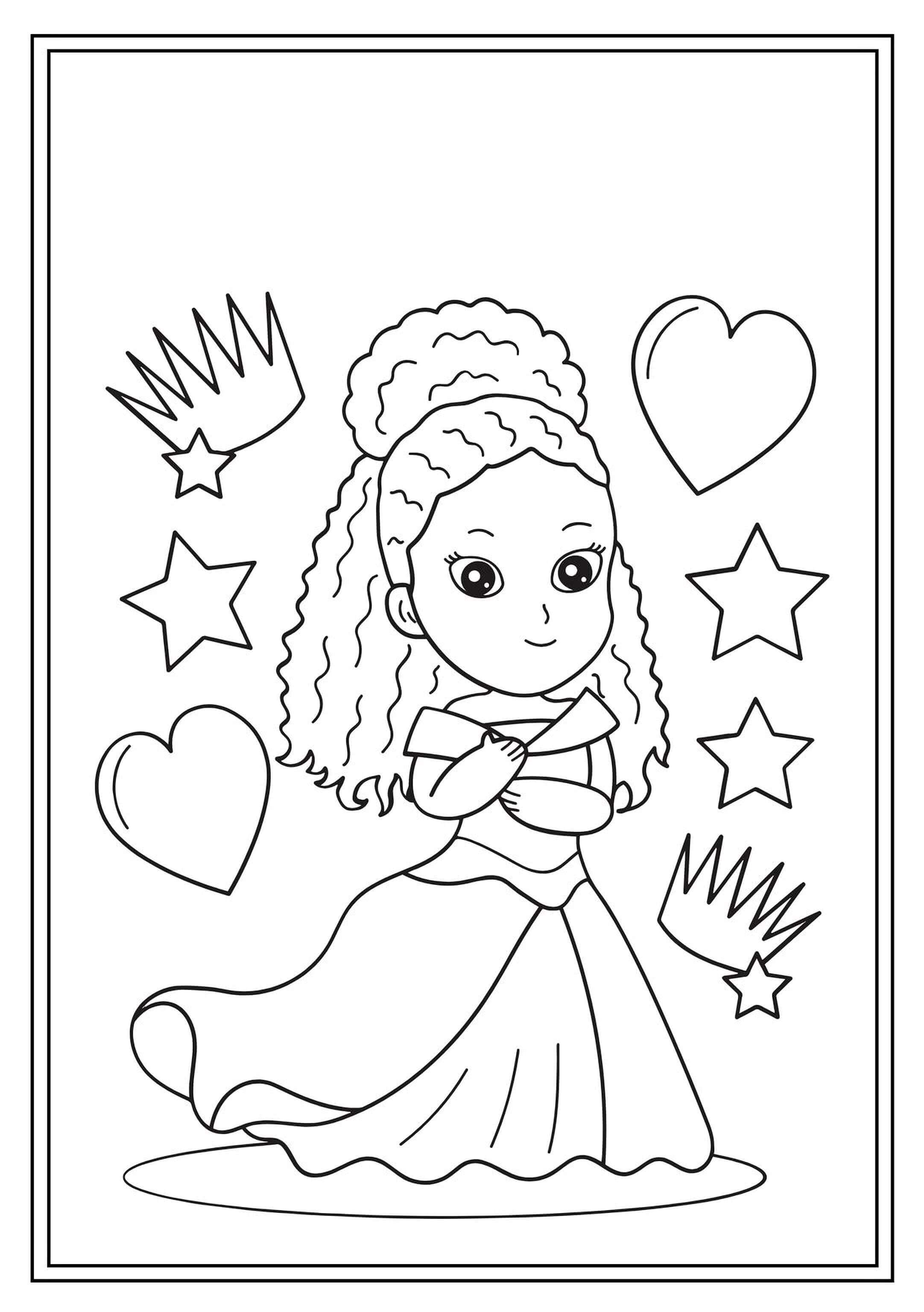 Fairy Tale Coloring Pages - Printable PDF With Magical Princess & Cute Fantasy - Mashiro's Mashup