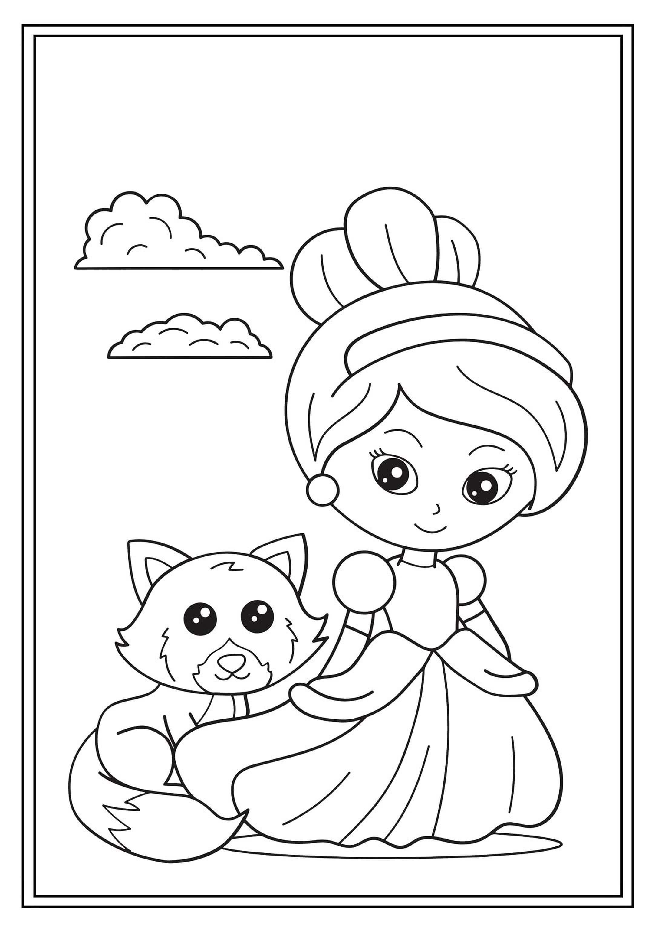 Fairy Tale Coloring Pages - Printable PDF With Magical Princess & Cute Fantasy - Mashiro's Mashup