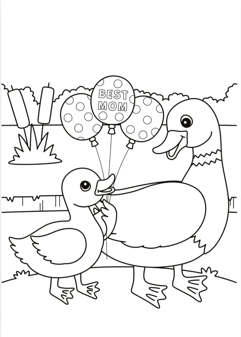 Mother’s Day Coloring Book – Printable Kids Coloring Pages, Gift for Mom - Mashiro's Mashup