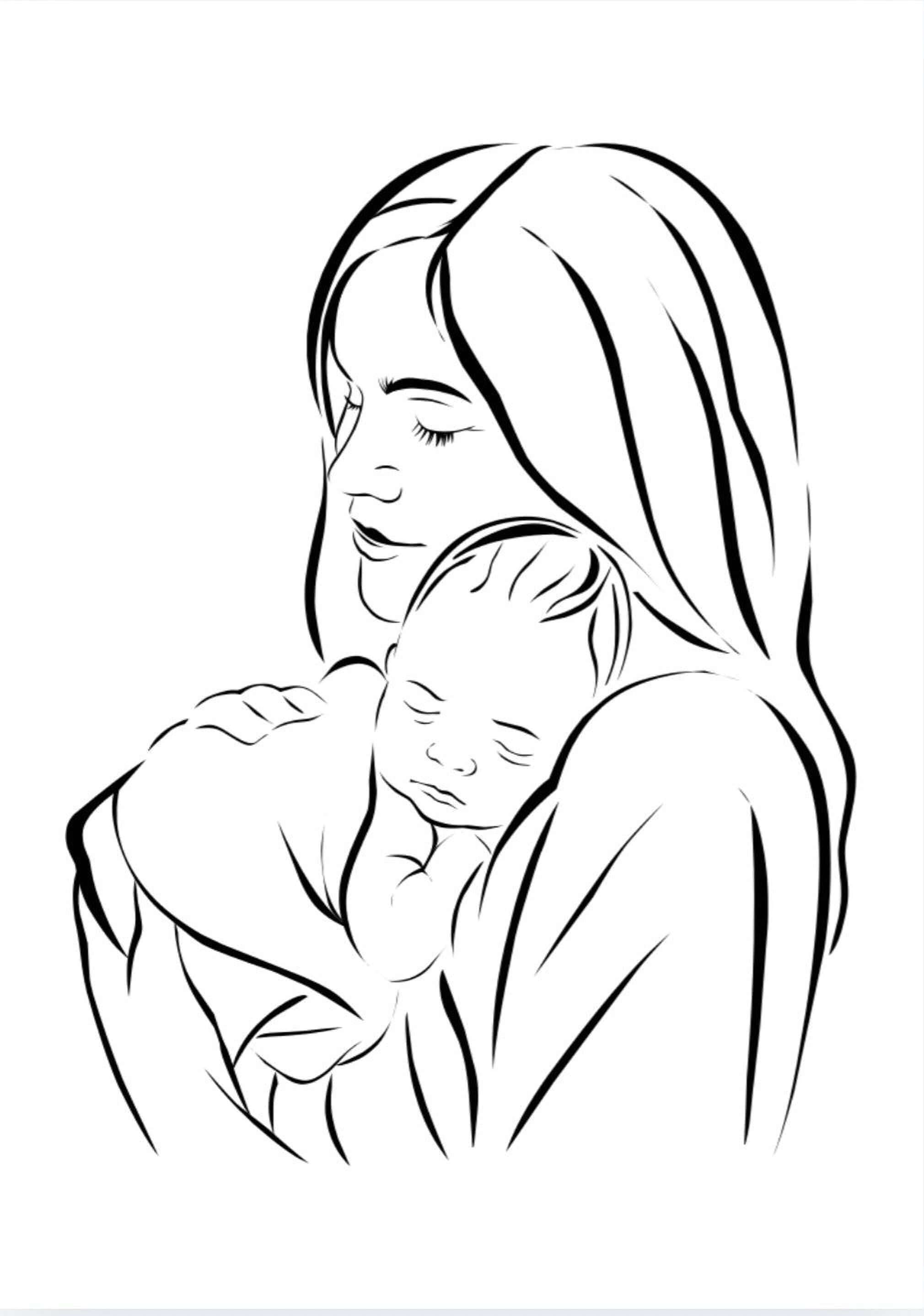 Mother’s Day Coloring Book – Printable Kids Coloring Pages, Gift for Mom - Mashiro's Mashup