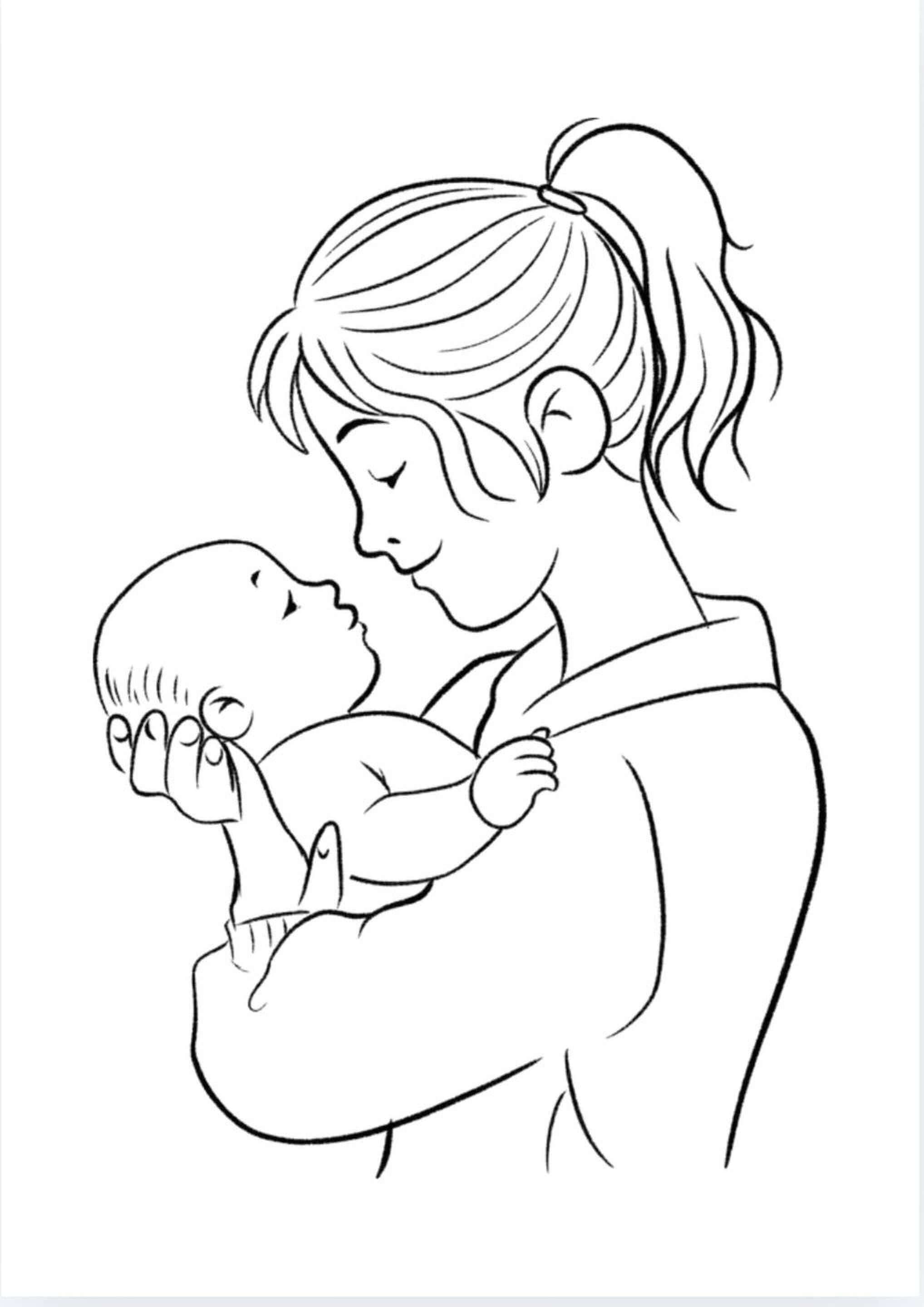 Mother’s Day Coloring Book – Printable Kids Coloring Pages, Gift for Mom - Mashiro's Mashup