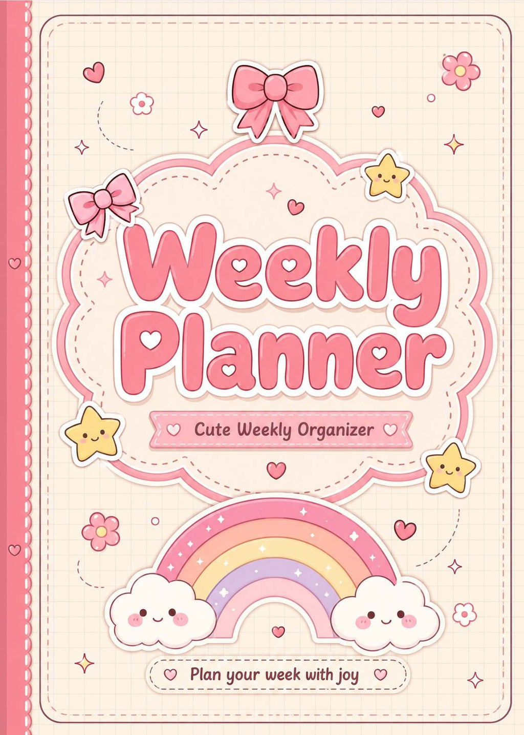 Pink Kawaii Planner - Cute Weekly Organizer & Printable Planner PDF Download - Mashiro's Mashup