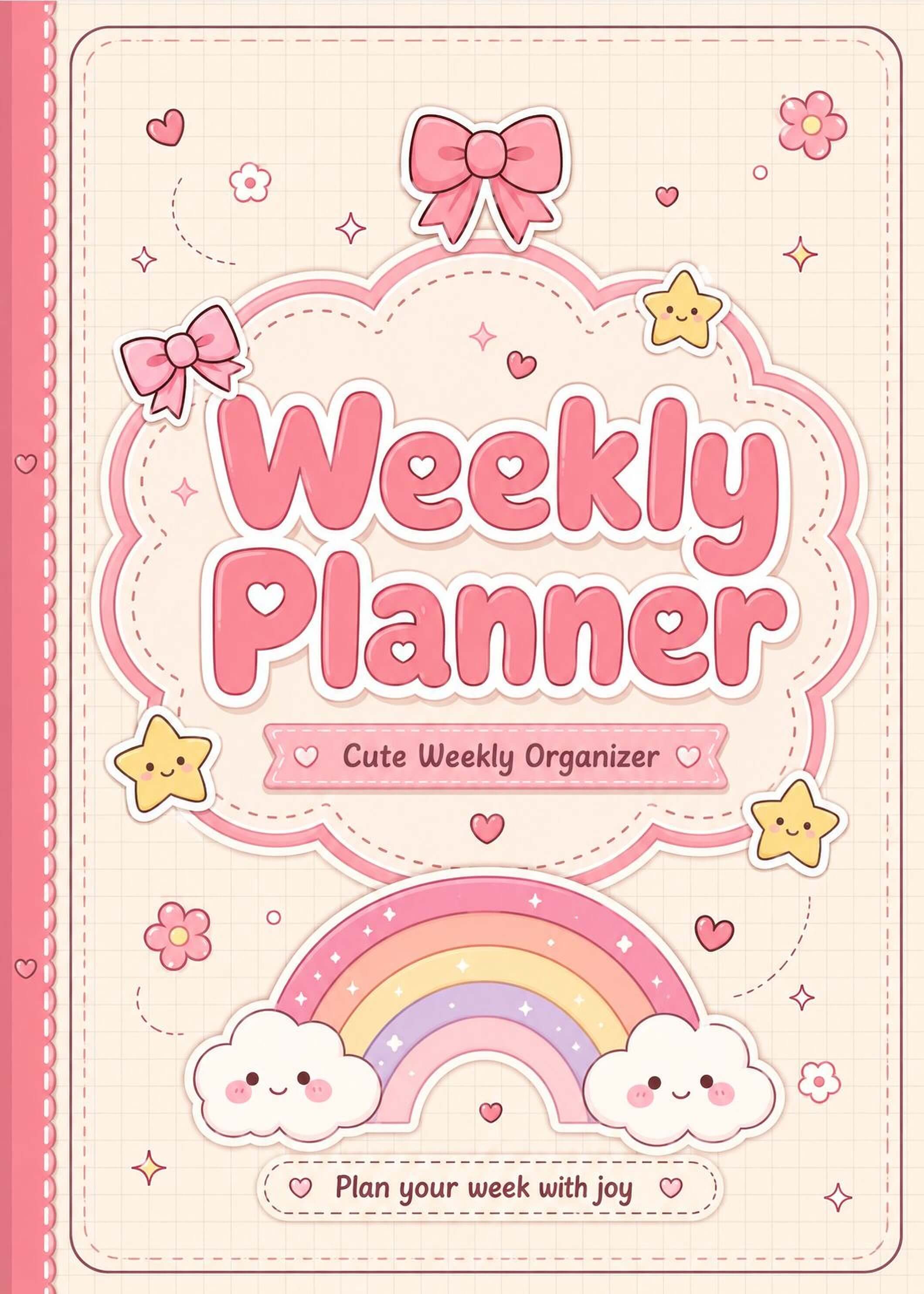 Pink Kawaii Planner - Cute Weekly Organizer & Printable Planner PDF Download - Mashiro's Mashup