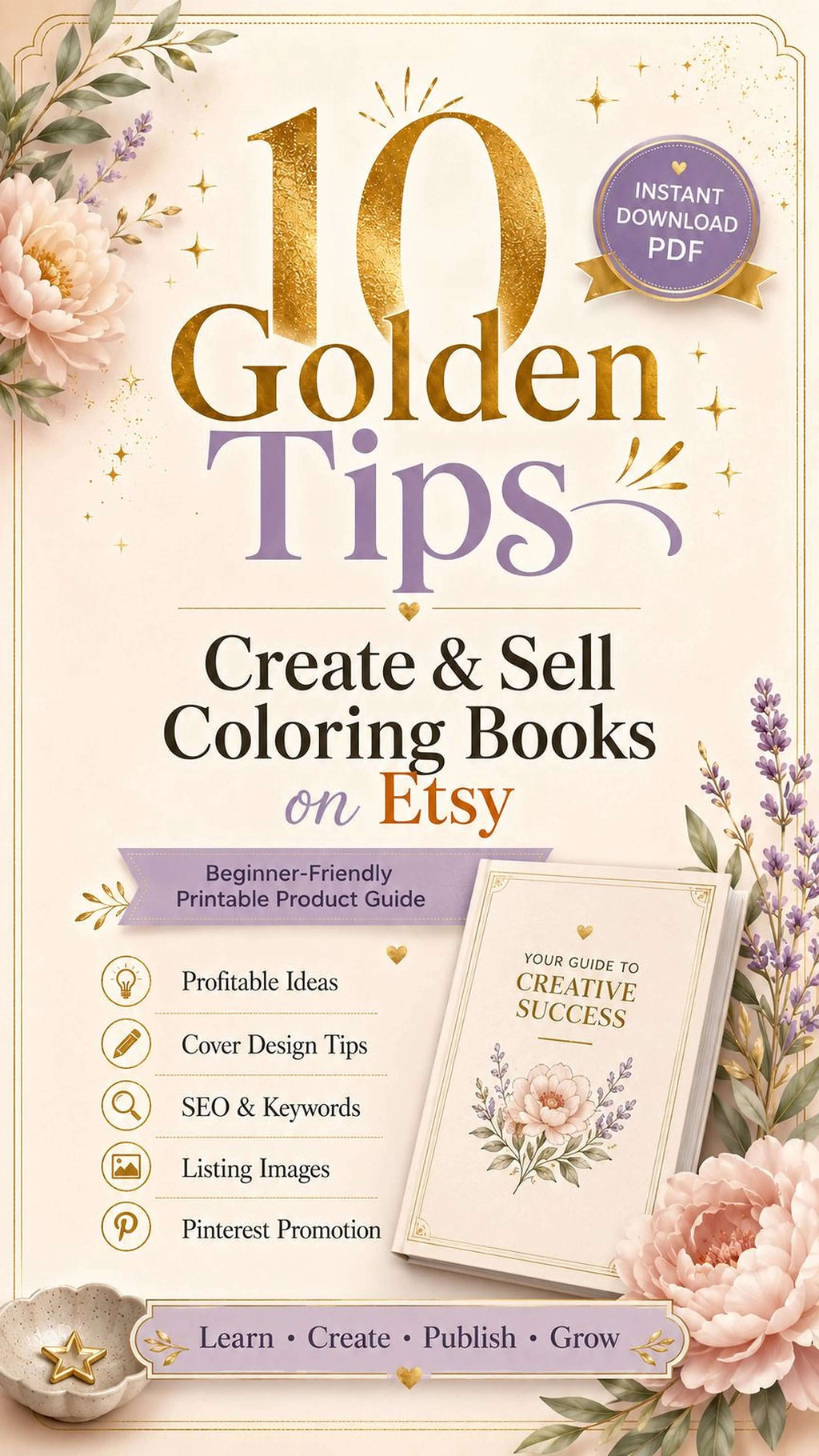 Printable Coloring Books Guide – 10 Golden Tips for Etsy SEO & Listing Images PDF - Mashiro's Mashup