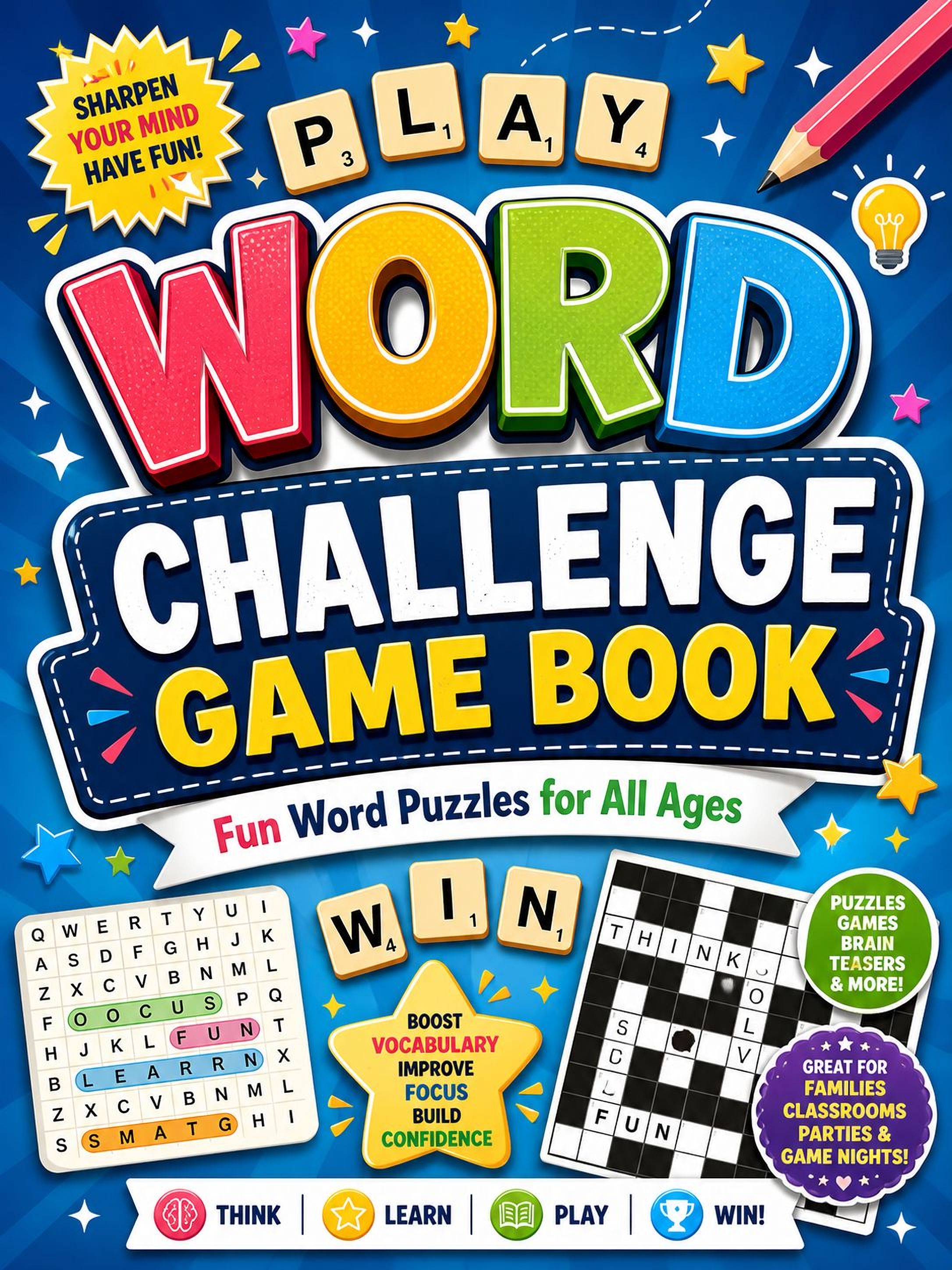 Printable Word Puzzle - Fun Word Challenge Game Book for Family & Kids - Mashiro's Mashup