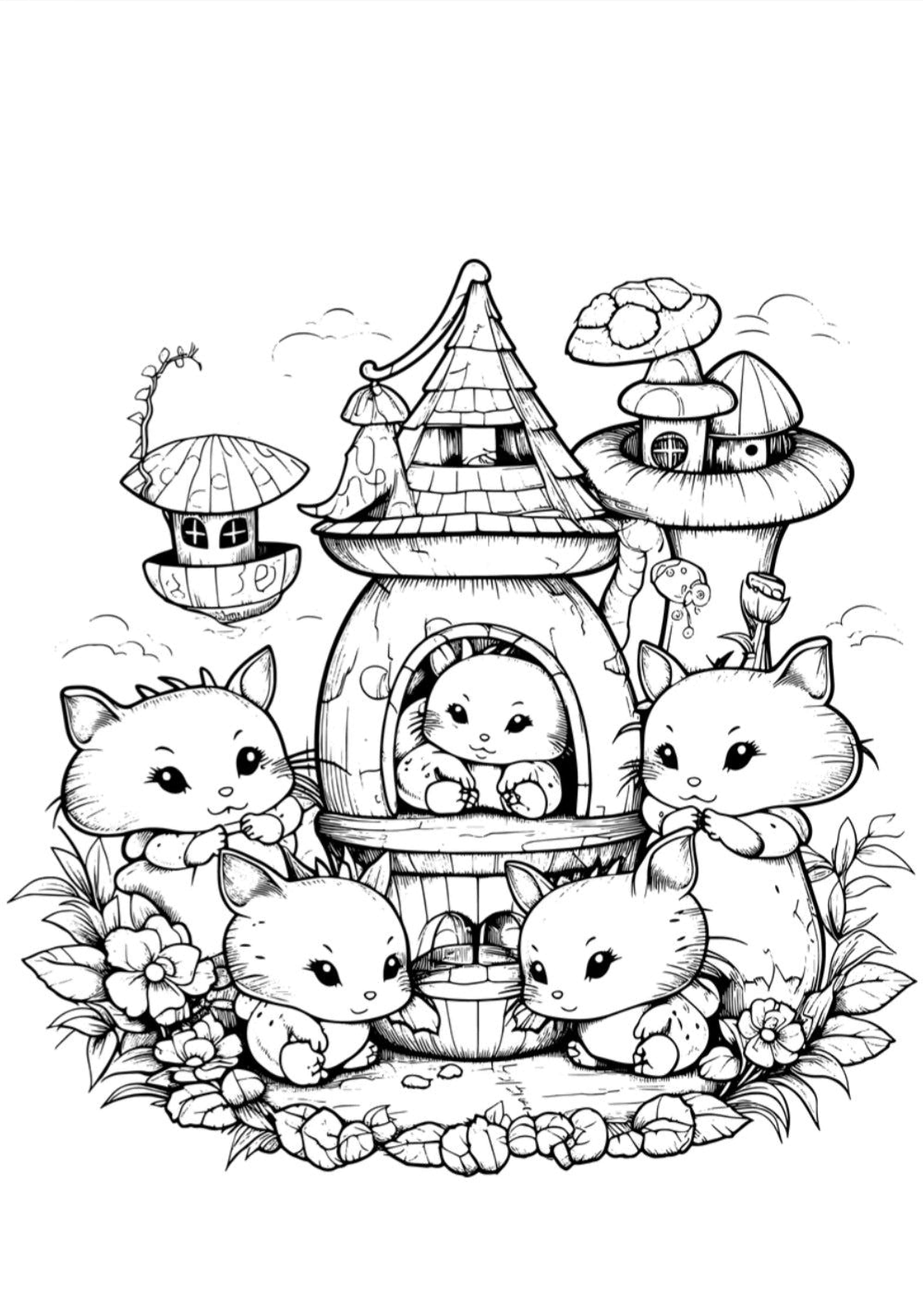 Spring Coloring Book - Printable Flower & Bunny Pages for Preschool Kids - Mashiro's Mashup