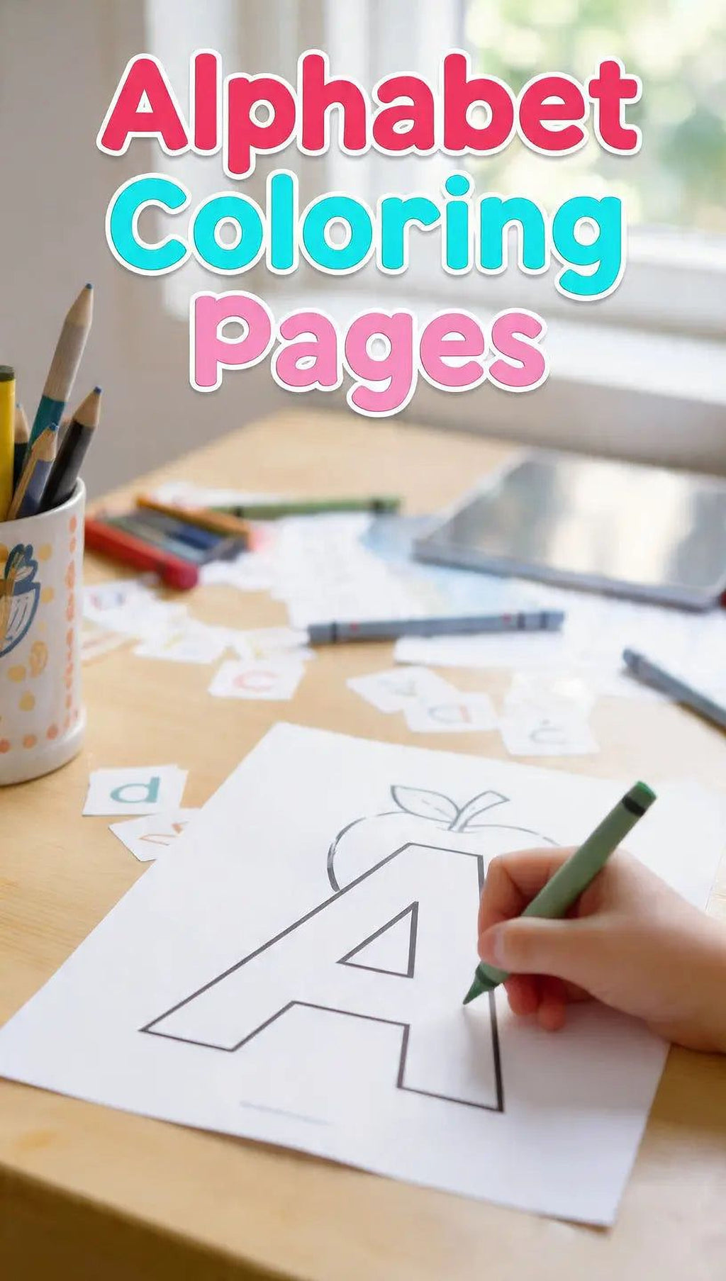 Alphabet Coloring Pages - Printable A-Z Sheets for Toddler Letter Recognition Activity - Mashiro's Mashup