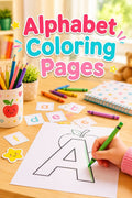 Alphabet Coloring Pages - Printable A-Z Sheets for Toddler Letter Recognition Activity - Mashiro's Mashup