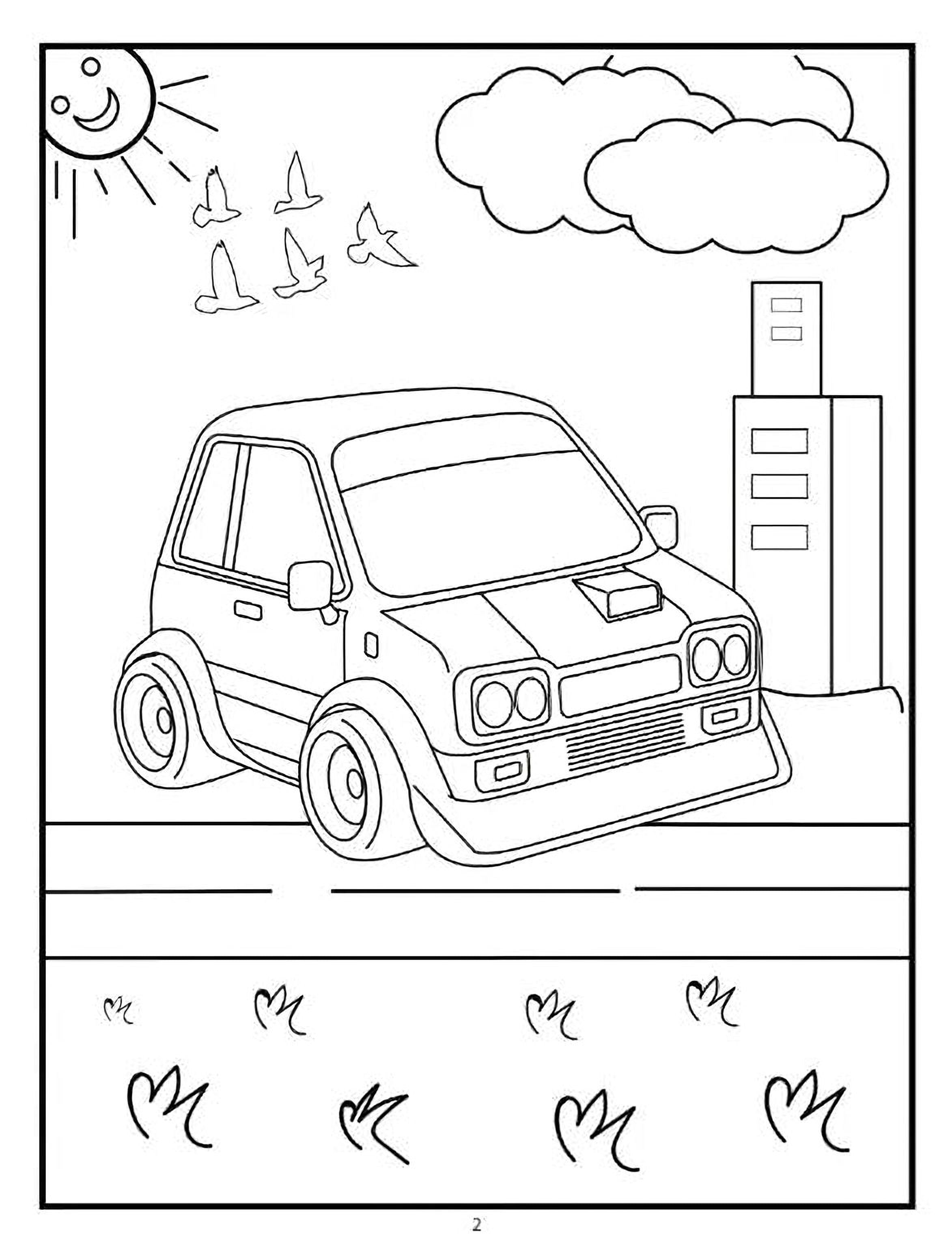 Vehicle Coloring Pages - Printable Kids Sheets | Cars, Trucks & Planes Digital Download - Mashiro's Mashup