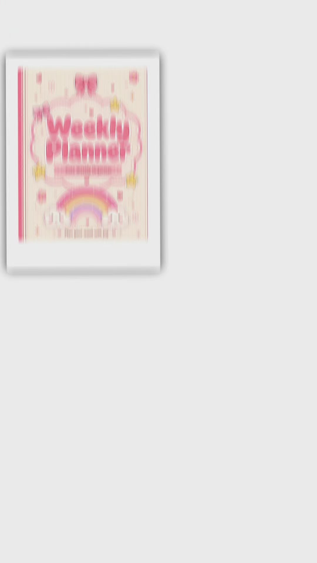 Pink Kawaii Planner - Cute Weekly Organizer & Printable Planner PDF Download