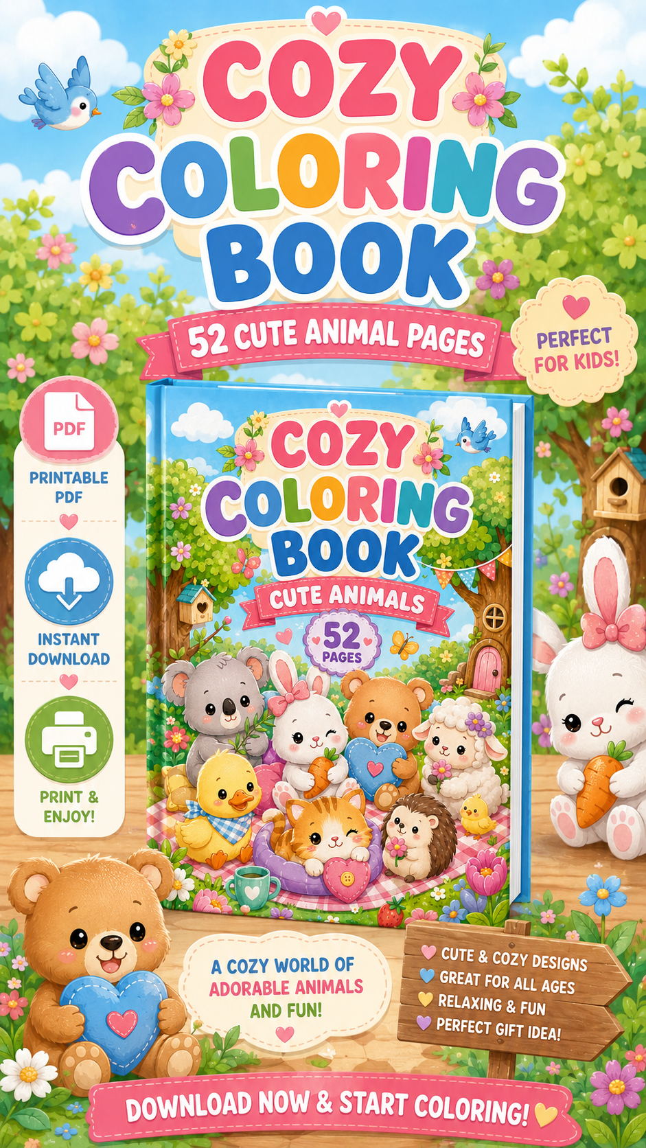 Cozy coloring book